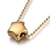 Stainless Steel Pendant Necklaces Ball Lobster Star Gold 16.14 inches 41cm Z535