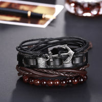 Leather Bracelet Adjustable Size Handmade 38MM Lace Up Clasp L498