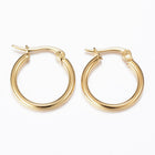 Stainless Steel Hoop Earrings Hypoallergenic Earrings 12 20x19x2mm 2Pairs Z293