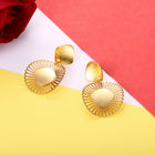 Yellow Gold Plated Earrings Chandelier Latch Back Clasp L612