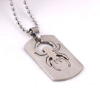 316L Stainless Steel Pendant 0.84X1.44 Inch Scorpion Silver  Necklace 22" B50