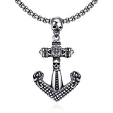 Stainless Steel Necklace Pendant Cross Biker Gothic 23" 3.5MM Lobster Clasp B226