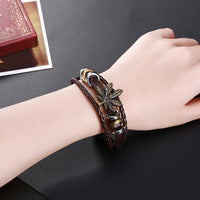 Leather Bracelet Handmade 8 Inches 18MM Hook L493