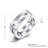 Stainless Steel Contemporary Ring Men's Unisex B422