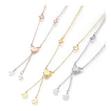 Stainless Steel Butterfly Lariat Necklaces Lobster 16-7/8 inches 43cm Z503