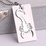 316L Stainless Steel Pendant Scorpion Silver Necklace 22" B118