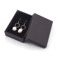 Natural Pearl Beads Dangle Earrings  Hook Iron Platinum 49-51mm Pin 0.6mm  P600