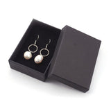 Natural Pearl Beads Dangle Earrings  Hook Iron Platinum 49-51mm Pin 0.6mm  P600