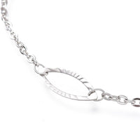 Stainless Steel Cable Anklet Bracelet Horse Eye Link Lobster Silver 8.7" Z34