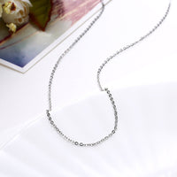 Platinum Plated Necklace Chain 19 Inches 1MM Lobster Clasp  B326