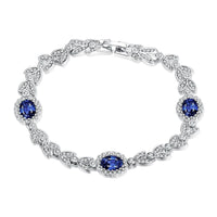 Platinum Plated Bracelet Snap 8 Inches 11MM L156