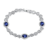 Platinum Plated Bracelet Snap 8 Inches 11MM L156
