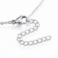 Stainless Steel Pendant Necklaces Bar Necklaces Stainless Steel Color 17.7" P656