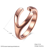 Rose Gold Plated Fashion Ring Women Open B462