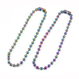 Stainless Steel Necklace Connectors Rainbow Multi-color 24.8 inches 63cm Z668