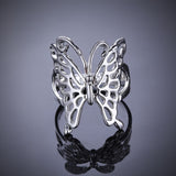 Sterling Silver Plated Fashion Ring Women Butterfly B369