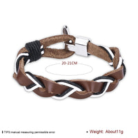 Leather Bracelet 8 Inches 10MM Toggle L486