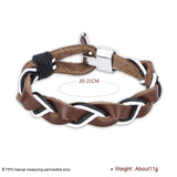 Leather Bracelet 8 Inches 10MM Toggle L486