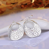 Sterling Silver Plated Earrings  Drop Dangle Fish Hook Clasp L693