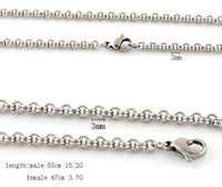 Unisex Women's Mens Stainless Steel Chain Necklace  G21