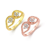 Rose Gold Platinum Plated Fashion Ring AAA Zirconia Women B254