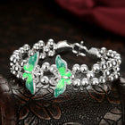 Sterling Silver Plated  Beads 7.5 Inches 14.8MM Hook  L102-5