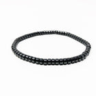 Hematite Non-Magnetic Bracelet Mens Womens Unisex Adjustable Size Black X6
