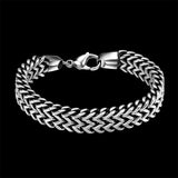 Stainless Steel Bracelet  8.5 Inches 12MM Lobster  L421