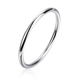 Sterling Silver Plated Bracelet Bangle 6MM No Clasp L186