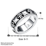 Stainless Steel Vintage Antique Gothic Biker Tribal Ring Black Men's Unisex B229