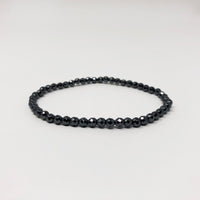 Hematite Non-Magnetic Bracelet Mens Womens Unisex Adjustable Size Black X18