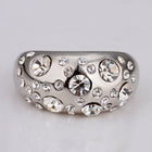 White Gold Zirconia Band Ring Size 8 B72