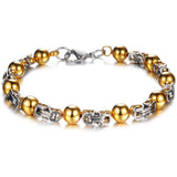 Men's Unisex Stainless Steel Gold Bracelet G39