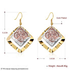 Yellow Gold Platinum Plated Earrings Chandelier Fish Hook Clasp L627