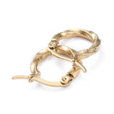 Stainless Steel Hoop Earrings Stainless Steel Twisted Ring Z405