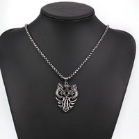 Stainless Steel Necklace Pendant Dragon Biker Gothic 23" 3.5MM Lobster B233