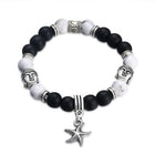 Antique Silver Plated Bracelet Adjustable Size Star Fish 9MM No Clasp L555