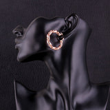 Rose Gold Latch Back Hoop Bali Earrings L120