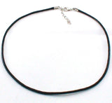 Stainless Steel Leather Necklace Pendant Lover Letter Initial Alphabet