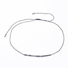 Adjustable Non-magnetic Hematite Necklace Beads Morse Code-Family 31.1" P684
