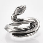 Alloy Cuff Finger Ring Snake Antique Silver Size 7 Adjustable 17mm P453
