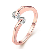 Rose Gold Plated Fashion Ring AAA Zirconia Women B157