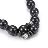 Magnetic Hematite Set Bracelets Necklace Magnetic Clasps 25.1" P691