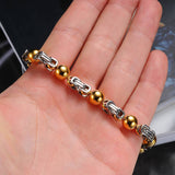 Men's Unisex Stainless Steel Gold Bracelet G39