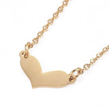 Stainless Steel Pendant Necklaces Lobster Heart Gold 18.30inches 46.5cm Z491