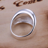 Sterling Silver Plated Plain Band Ring Size 8 B7