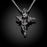 Stainless Steel Necklace Pendant Cross Biker Gothic 23" 3.5MM Lobster Clasp B223