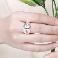 Sterling Silver Plated Fashion Ring Women B382