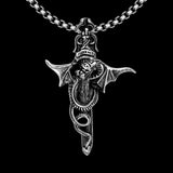 Stainless Steel Necklace Pendant Cross Biker Gothic 23" 3.5MM Lobster Clasp B223