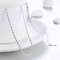 Platinum Plated Necklace Chain 18 Inches 1MM Lobster Clasp B320